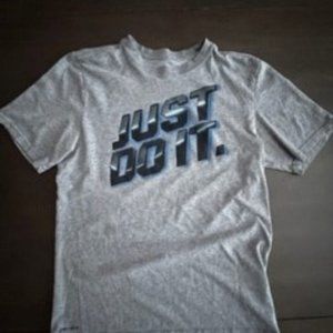 Nike Just Do It Boys Short-Sleeve Shirt - Dri Fit Size Youth Small